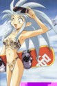 Snowboarding in a bikini