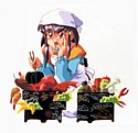 Aeka cooking a meal